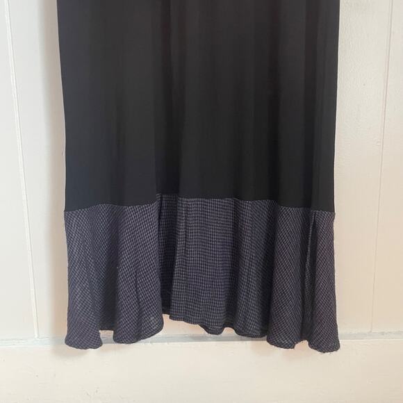 Vintage Zoe Maxi Dress NWT M Dark Fairy Gingham Rosette Detail Grunge Whimsigoth - Picture 8 of 10